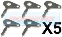 5 x Universal Tractor Plant JCB Ignition Switch Spare Ignition Keys Lucas 35670