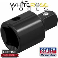 Sealey Impact Adaptor Socket Reducer 1/2" Drive Female to 3/8" Drive Male