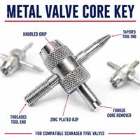 4 Way Valve Core Removal Tool Tyre Schrader Valve Key Car Bike Motorcycle Van