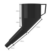 BLACK PLASTIC PETROL DIESEL FUNNEL FOR OIL WATER FUEL