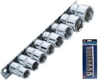 Bluespot 8pc 3/8" Drive Standard Metric Socket Set 10mm-19mm With Storage Rail