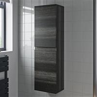 1200mm Tall Bathroom Wall Hung Storage Cabinet Cupboard Soft Close Charcoal Grey