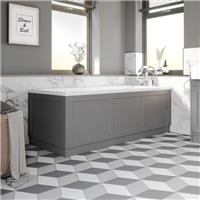 750mm End Bath Panel Traditional Bathroom 18mm MDF Matt Green With Plinth
