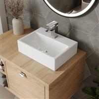 Bathroom Vanity Wash Basin Sink Countertop Rectangular 1 TH Modern 400 x 300mm