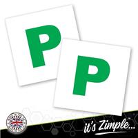 2 x New Driver P Plate Stickers Safety Car Learner Just Passed Vinyl Legal Signs