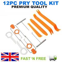 12 PCS CAR RADIO DOOR CLIP PANEL TRIM DASHBOARD AUDIO REMOVAL PRY TOOL KEY KIT