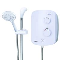 Triton Silent Running Thermostatic Electric Power Shower White & Chrome AS2000SR