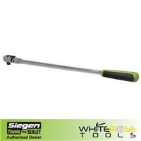 Siegen Ratchet Handle Socket Wrench 3/8 Drive Flexi Head 72T Extra Long 457mm