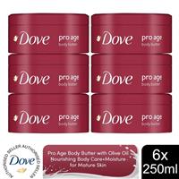 Dove Pro Age Body Butter Nourishing Body Care+Moisture with Olive Oil, 6x250ml