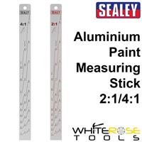 Sealey Aluminium Paint Mixing Measuring Stick 2:1/4:1 Ratio Double Sided