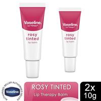 2x Vaseline LipTherapy Rosy Tinted LipBalm For Instant Softness & Pink Hint, 10g