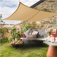 4m x 3m Sun Shade Sail Garden Patio Party Awning Canopy 98% UV Block Sand
