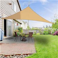 2m Triangle Sun Shade Sail Cover Outdoor Patio Awning Canopy 98% UV Block Sand
