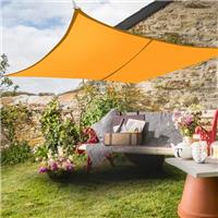 Rectangle Garden Sun Shade Sail 98% UV Block Patio Canopy Sunscreen 4x3 m Orange