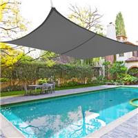 3m x 2m Sun Shade Sail Garden Awning Canopy 98% UV Block Rectangle Anthracite