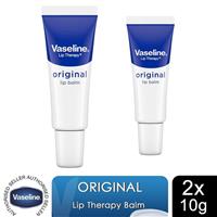 2x Vaseline LipTherapy Original LipBalm For Instant softness and smoothness, 10g