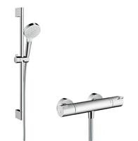 hansgrohe Crometta Ecostat Thermostatic Bar Mixer Shower Valve Bathroom Chrome