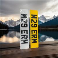 PAIR OFF 3D GEL DOMED RESIN NUMBER PLATES 100% MOT AND ROAD LEGAL
