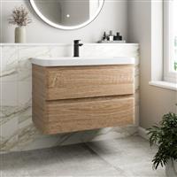 Wall Mounted Bathroom Vanity Unit & Basin Sink Storage Furniture Cabinet 800mm