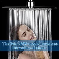 12 inch Square Shower Head Chrome Stainless Steel Rainfall Waterfall Overhead