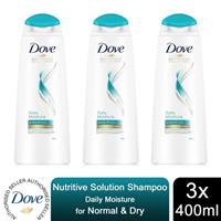 Dove Nutritive Solutions Daily Moisture Shampoo For Normal & Dry Hair, 3x400ml