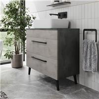 Bathroom Vanity Unit Basin Sink Cabinet Storage Soft Close Drawer Grey 800mm