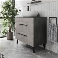 Bathroom Vanity Unit Basin Sink Cabinet Storage Drawer Soft Close Grey 800mm