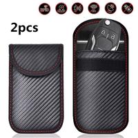 2x Car Key Signal Blocker Case Faraday Cage Fob Pouch Keyless RFID Blocking Bag