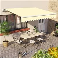 2x1.5M Manual Awning Garden Patio Canopy Sun Shade Shelter Retractable Gream