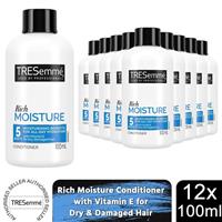 Tresemme Moisture Rich Conditioner with Vitamin E for Damaged Hair 100ml, 12 Pk
