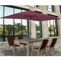 Garden Parasol Umbrella Patio Outdoor Sun Shade Aluminium Crank Tilt 2x3M Wine