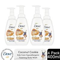 Dove Kids Care Body Wash Coconut Cookie Hypoallergenic Foaming Wash, 4x400ml
