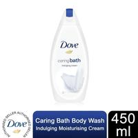 Dove Caring Bath Indulging Cream Bath Soak with 1/4 Moisturising Cream, 450ml