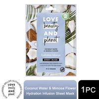 Love Beauty and Planet Hydration Infusion Vegan Sheet Mask for Hydrated Skin,1pc