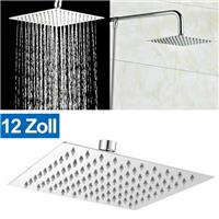 12 Inch Square Shower Head Chrome Stainless Steel Overhead Shower Head Bathroom