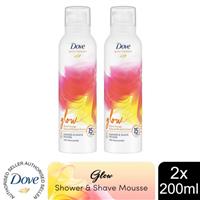 Dove Mousse Glow with Niacinamide Shower & Shave Foam 200ml NEW UK STOCK