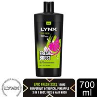 Lynx Epic Fresh Shower Gel Grapefruit & Tropical Pineapple Scent, 700ml