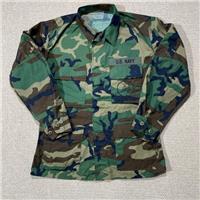 VINTAGE US Navy Camo Jacket Mens Medium USN Seabees Woodland Camo Field Coat
