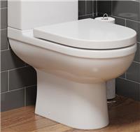 Bathroom Toilet Seat WC Soft Close White Top Fixing Easy Fit Chrome Hinges