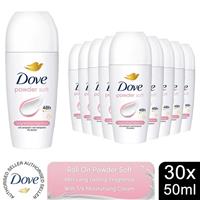 Dove Powder Soft Roll On Anti-Perspirant w/ 48H Long Lasting Fragrance 50ml,30pk