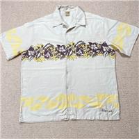 Rip Curl Hawaiian Shirt Mens XL Beige Yellow Floral Surf Camp Button Up - XL Regular