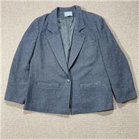 VINTAGE Pendleton Jacket Womens 14 Large Grey Barleycorn 1970s Suit Blazer Wool - L Regular