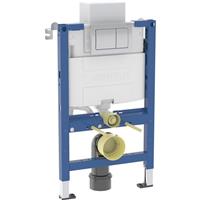 Geberit 820mm Duofix Wall Hung Frame Alpha Dual Concealed Cistern & Flush Plate