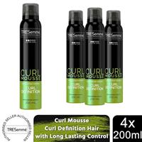 TRESemme Curl Definition Hair Mousse with Long Lasting Control, 4x of 200ml