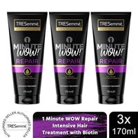 TRESemme 1 Minute WOW Repair Intensive Hair Treatment with Biotin, 3x of 170 ml