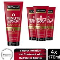 TRESemme 1 Minute WOW Smooth Intensive Hair Treatment, 4 Pack of 170ml