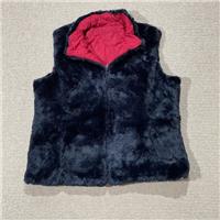 Giacca Faux Fur Gilet Womens XXL 2XL Black Reversible Zip Up Vest Waistcoat Y2K - 2XL Regular