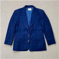 VINTAGE Pendleton Wool Blazer Womens 10 Small Navy Blue Formal Dinner Jacket USA - 10 Petites