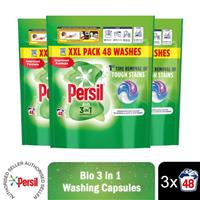 Persil XXL 3 in 1 Washing Capsules Bio with Lasting Freshness 48 Washes, 3 Pack