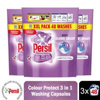 Persil XXL 3 in 1 Washing Capsules Colour Protect Keeps Colour Bright 48W, 3pk